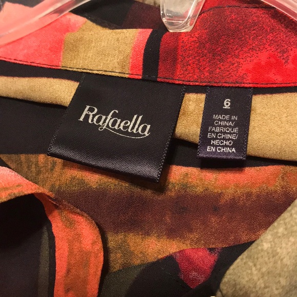 Rafaella printed bell sleeve tunic size 6 NWT - Picture 8 of 8